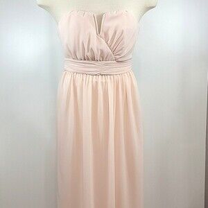 TFNC London Blush Strapless Chiffon Dress size 8